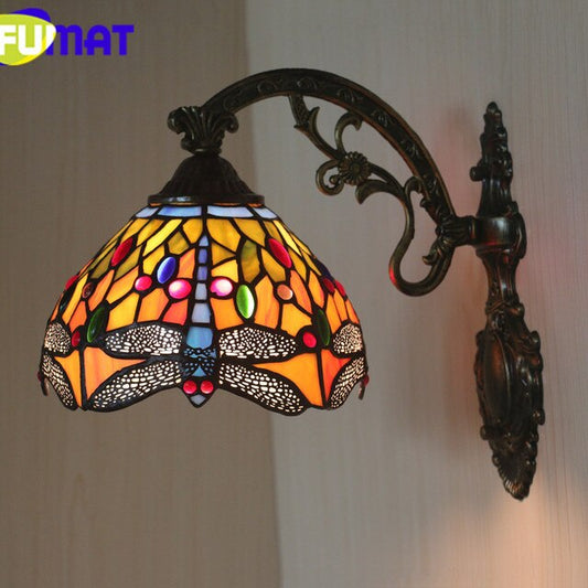 FUMAT Rose Dragonfly Wall Lamp 8 Inches RD010472