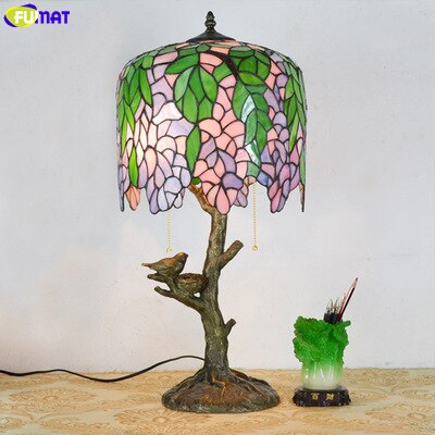 Tiffany Style Flower 12-16 Inches Table Lamp Stained Glass FT021726