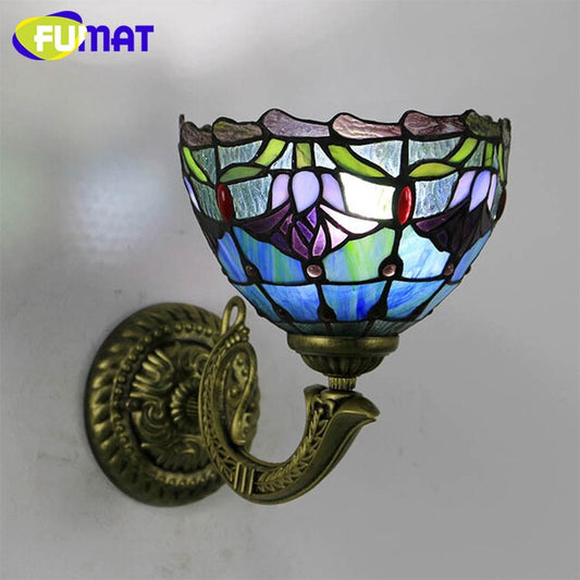 Tiffany Style Baroque 12 Inches Wall Lamp Stained Glass BW021113