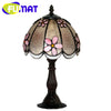 Tiffany Style Pink Flower 8 Inches Table Lamp Stained Glass FT022405