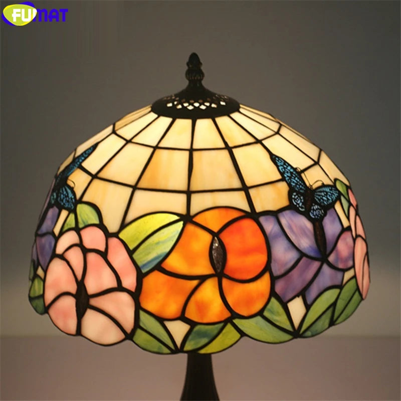 Tiffany Style Butterfly 12 Inches Table Lamp Stained Glass BT022420