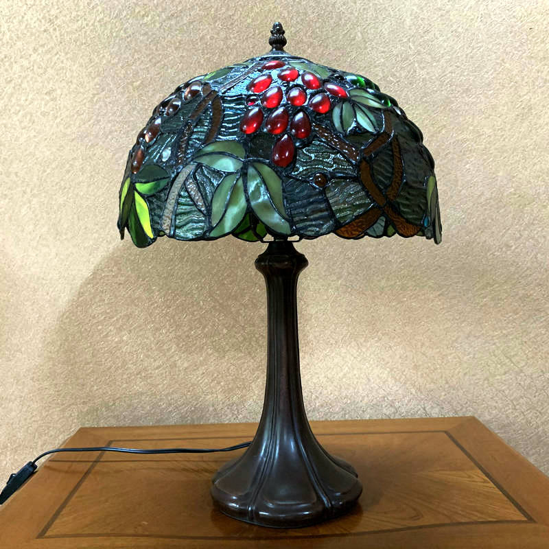 Tiffany Style Grape 12 Inches Table Lamp Stained Glass GT022416