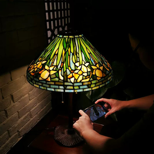 Tiffany Style Narcissus 16 Inches Table Lamp Stained Glass NT022809