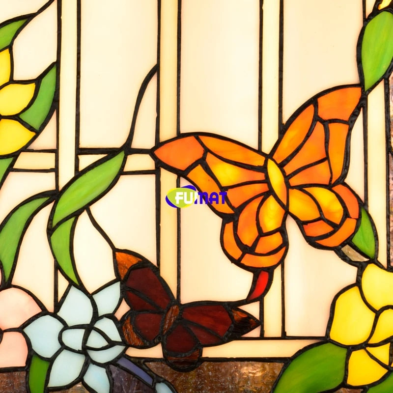 Tiffany Style Butterfly 15 Inches Wall Lamp Stained Glass BW021105