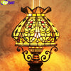 FUMAT Tiffany Style Kerosene 7-9 Inches Table Lamp Stained Glass KT021106