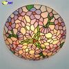 FUMAT Tiffany Style Wisteria 16 Inches Ceiling Lamp Stained Glass WC020806