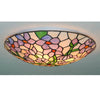 FUMAT Tiffany Style Wisteria 16 Inches Ceiling Lamp Stained Glass WC020806