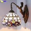 FUMAT Tiffany Style Baroque 8 Inches Wall Lamp Stained Glass BW020923