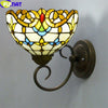 FUMAT Tiffany Style Baroque 8 Inches Wall Lamp Stained Glass BW020923