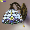 FUMAT Tiffany Style Baroque 8 Inches Wall Lamp Stained Glass BW020923