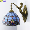 FUMAT Tiffany Style Baroque 8 Inches Wall Lamp Stained Glass BW020923