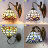 FUMAT Tiffany Style Baroque 8 Inches Wall Lamp Stained Glass BW020923