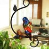 FUMAT Tiffany Style Parrot 12 Inches Ceiling Lamp Stained Glass PC020808