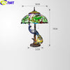 Tiffany Style Peacock 20 Inches Table Lamp Stained Glass PT021110