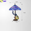 Tiffany Style Peacock 20 Inches Table Lamp Stained Glass PT021110