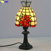 FUMAT Tiffany Style Rose 8 Inches Table Lamp Stained Glass RT020919