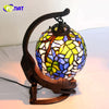 FUMAT Tiffany Style Grape Wisteria 10 Inches Table Lamp Stained Glass GWT022402