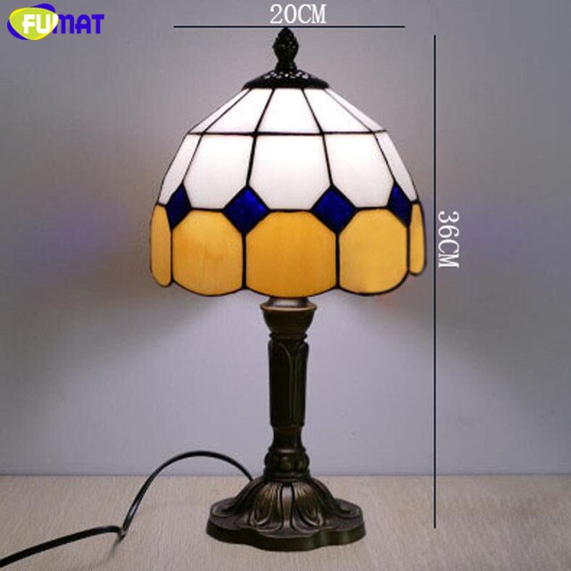 FUMAT Tiffany Style Mediterranean 8 Inches Table Lamp MT020814