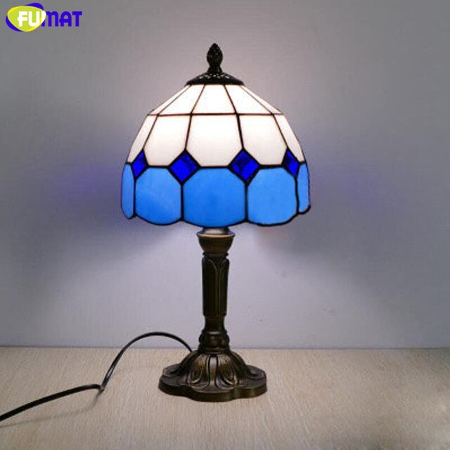 FUMAT Tiffany Style Mediterranean 8 Inches Table Lamp MT020814