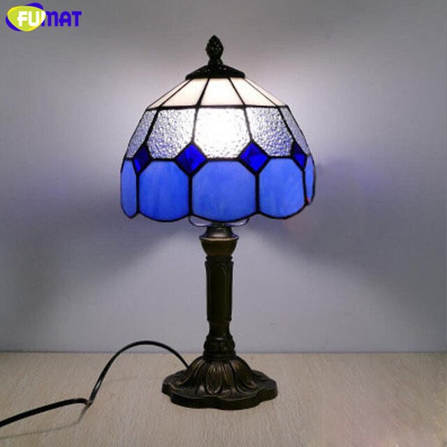 FUMAT Tiffany Style Mediterranean 8 Inches Table Lamp MT020814