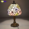 FUMAT Tiffany Style Flower 8 Inches Table Lamp Stained Glass FT020918