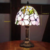 FUMAT Tiffany Style Flower 8 Inches Table Lamp Stained Glass FT020918