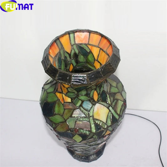 Tiffany Style Vase 9 Inches Table Lamp Stained Glass VT021117