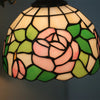 FUMAT Tiffany Style Rose 8 Inches Wall Lamp Stained Glass RW020820