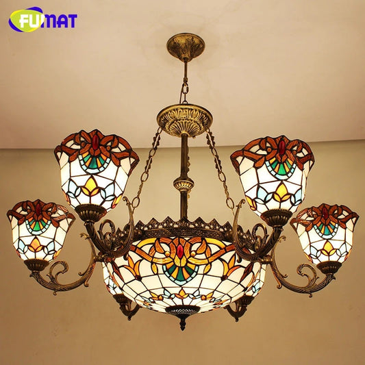 FUMAT Tiffany Style Baroque 34 Inches Pendant Light BP020802