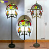 Tiffany Parrot Butterfly Floor Lamp 16 Inches Stained Glass PBF021719