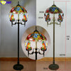 Tiffany Parrot Butterfly Floor Lamp 16 Inches Stained Glass PBF021719