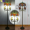 Tiffany Parrot Butterfly Floor Lamp 16 Inches Stained Glass PBF021719