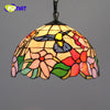 FUMAT Tiffany Style Rose 12 Inches Ceiling Lamp Stained Glass RC020920