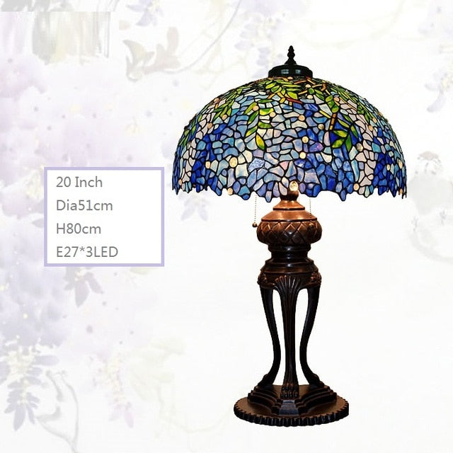 Tiffany Style Wisteria 8-20 Inches Table Lamp Stained Glass WT022406