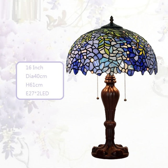 Tiffany Style Wisteria 8-20 Inches Table Lamp Stained Glass WT022406