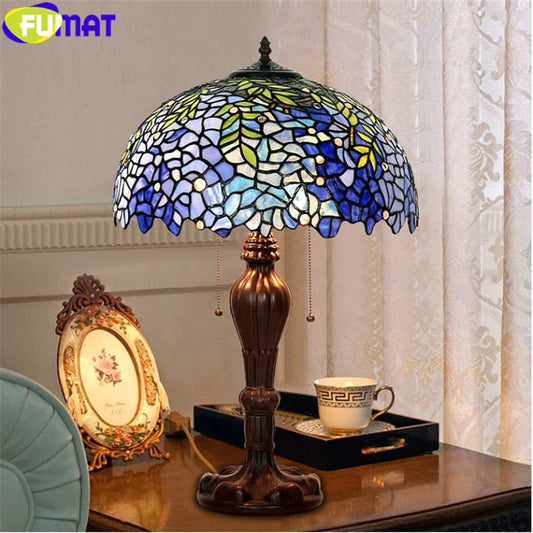 Tiffany Style Wisteria 8-20 Inches Table Lamp Stained Glass WT022406