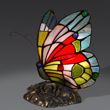 Tiffany Style Butterfly 8 Inches Table Lamp Stained Glass BT022304