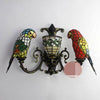 FUMAT Tiffany Style Parrot 20 Inches Wall Lamp Stained Glass PW020811