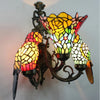 FUMAT Tiffany Style Parrot 14 Inches Wall Lamp Stained Glass PW020813