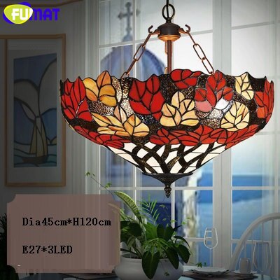 FUMAT Tiffany Style Wisteria 12-18 Inches Ceiling Lamp Stained Glass WC020809