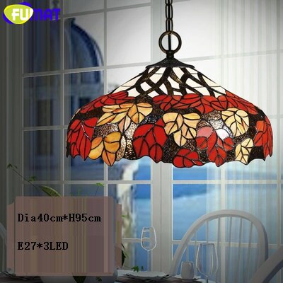 FUMAT Tiffany Style Wisteria 12-18 Inches Ceiling Lamp Stained Glass WC020809