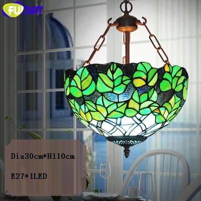 FUMAT Tiffany Style Wisteria 12-18 Inches Ceiling Lamp Stained Glass WC020809