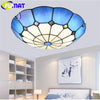 FUMAT Tiffany Style Mediterranean 12-20 Inches Ceiling Lamp Stained Glass MC020922