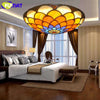 FUMAT Tiffany Style Mediterranean 12-20 Inches Ceiling Lamp Stained Glass MC020922