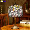 FUMAT Tiffany Style Wisteria 10-18 Inches Table Lamp Stained Glass WT022409